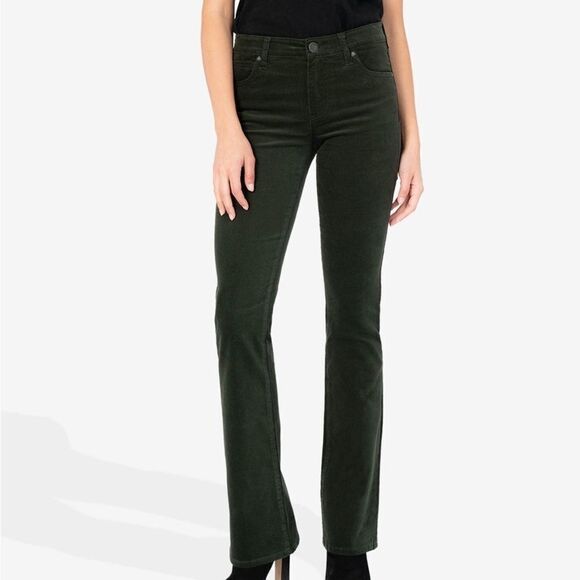 KUT from the kloth Karen Baby boot cut stretch black 5 pocket soft corduroy sz 8 - Picture 3 of 14